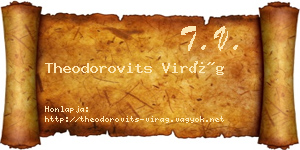 Theodorovits Virág névjegykártya