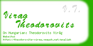 virag theodorovits business card