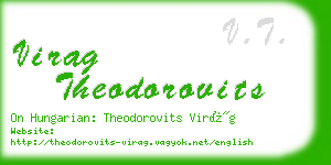 virag theodorovits business card